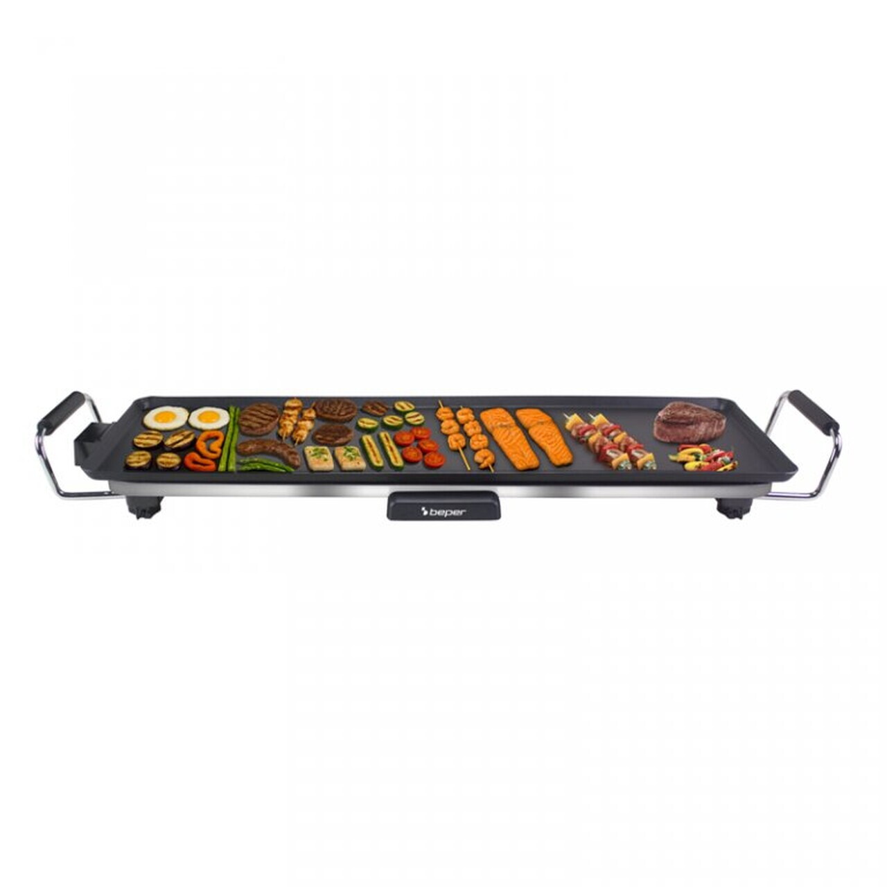 Gratar Teppanyaki XL, Beper, 2000W, 70x23 cm, aluminiu, negru - imagine 7